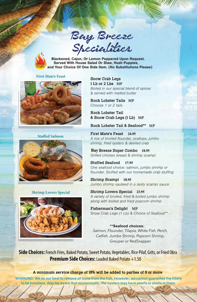 Bay Breeze Specialties Bay Breeze Seafood Restaurants